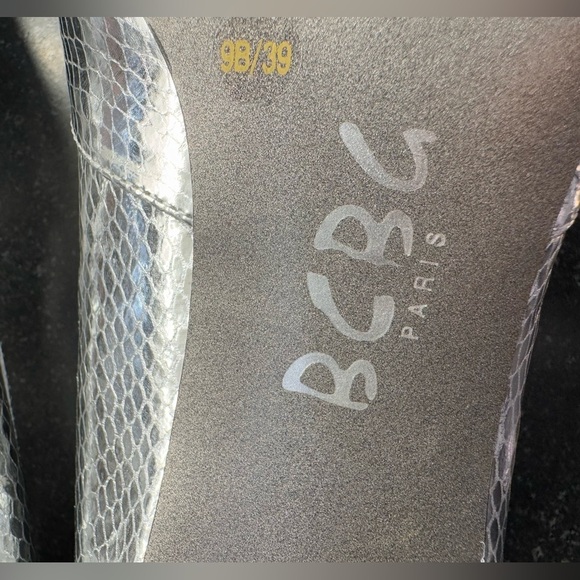 BCBG Paris PL-Danny Heel in Metallic Silver Shoe Size 9 NEW - Picture 12 of 12